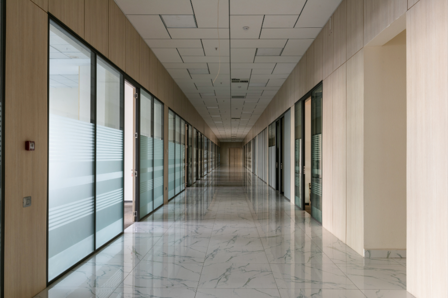 polished clean office floor in Kelowna